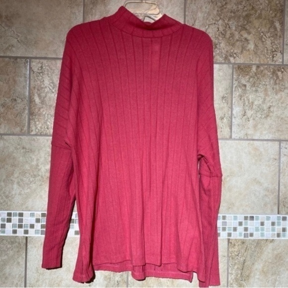 Anthropologie Eri + Ali Mock Turtleneck NWT M Pink - Picture 1 of 3